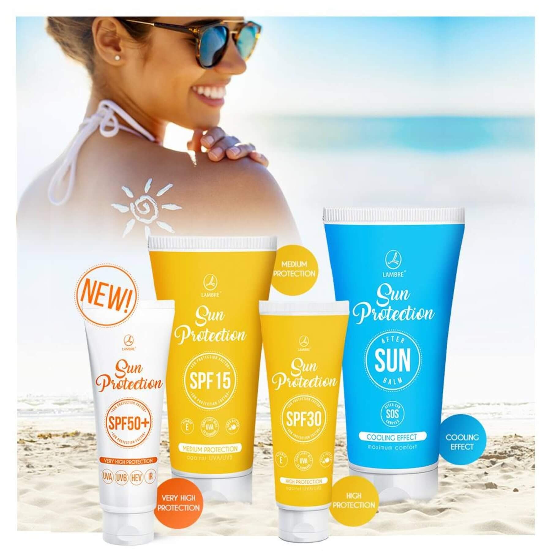 Солнцезащитный крем для лица и тела SPF 30 - LAMBRE - Украина