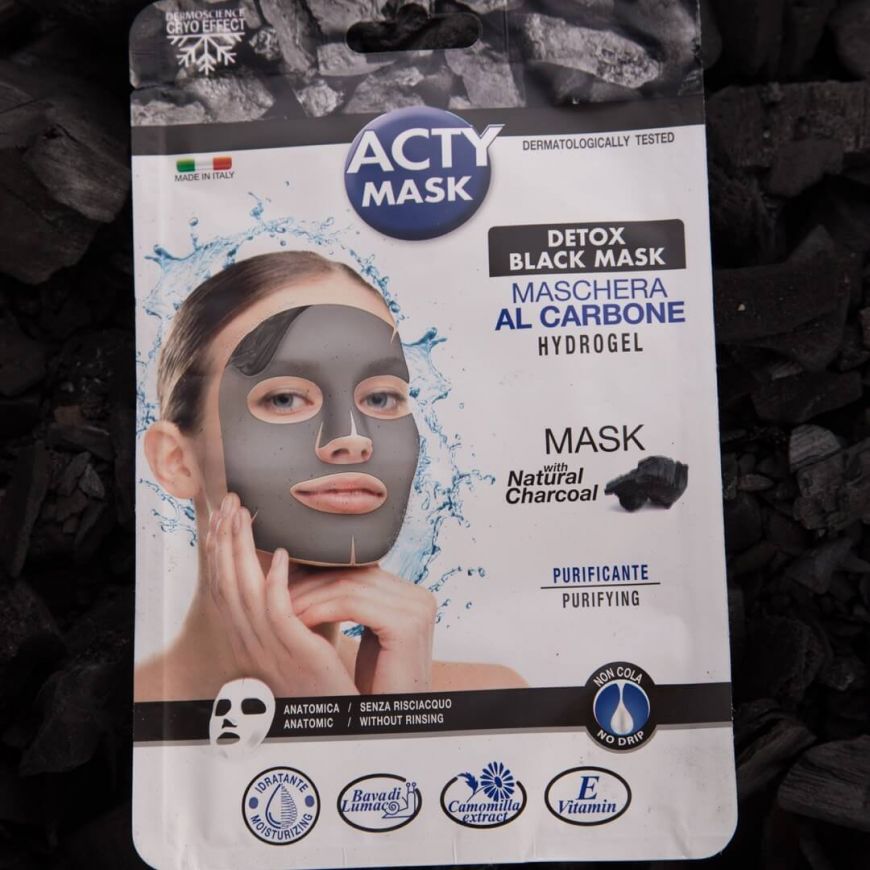 ACTY MASK гідрогелева маска з вугіллям