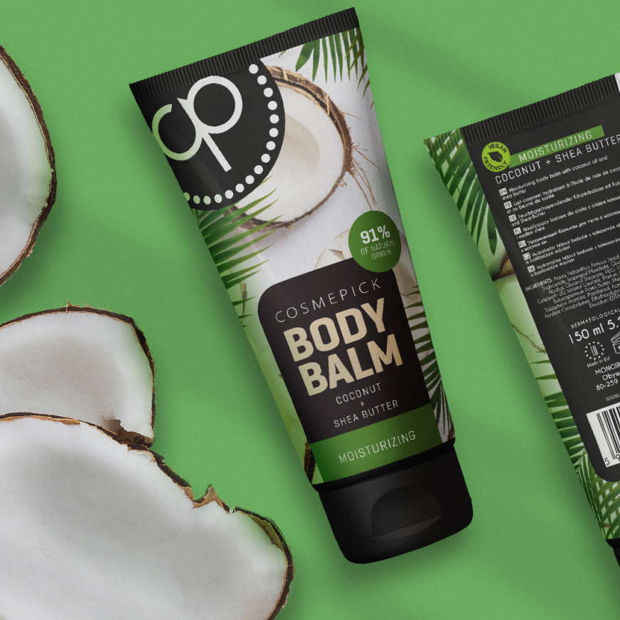 Зволожуючий бальзам для тіла Кокос + Масло Ши Coconut & Shea Butter Cosmepick, 150 ml