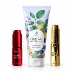 Набір &laquo;Сяюча шкіра&raquo;: BOOSTER RETINOL+ AHA FACE Cleanser + PURE FACE OIL (для сухої шкіри з пігментацією/комедонами)