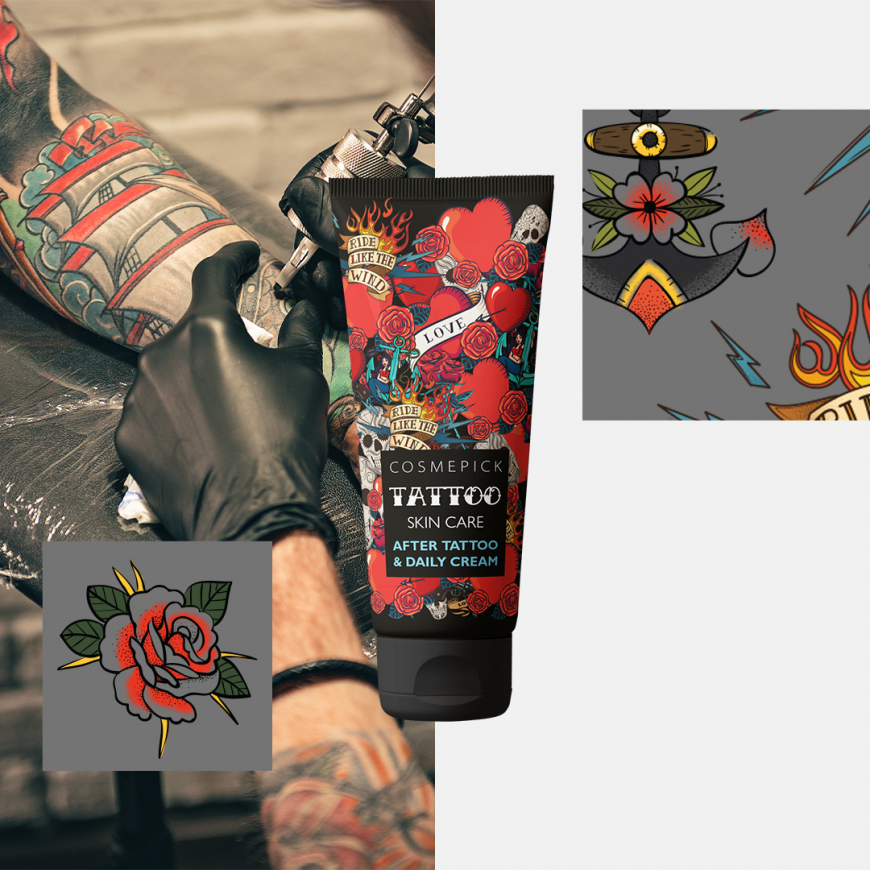 Защитный крем по уходу за татуировкой After Tattoo & Daily Cream Cosmepick, 80 ml