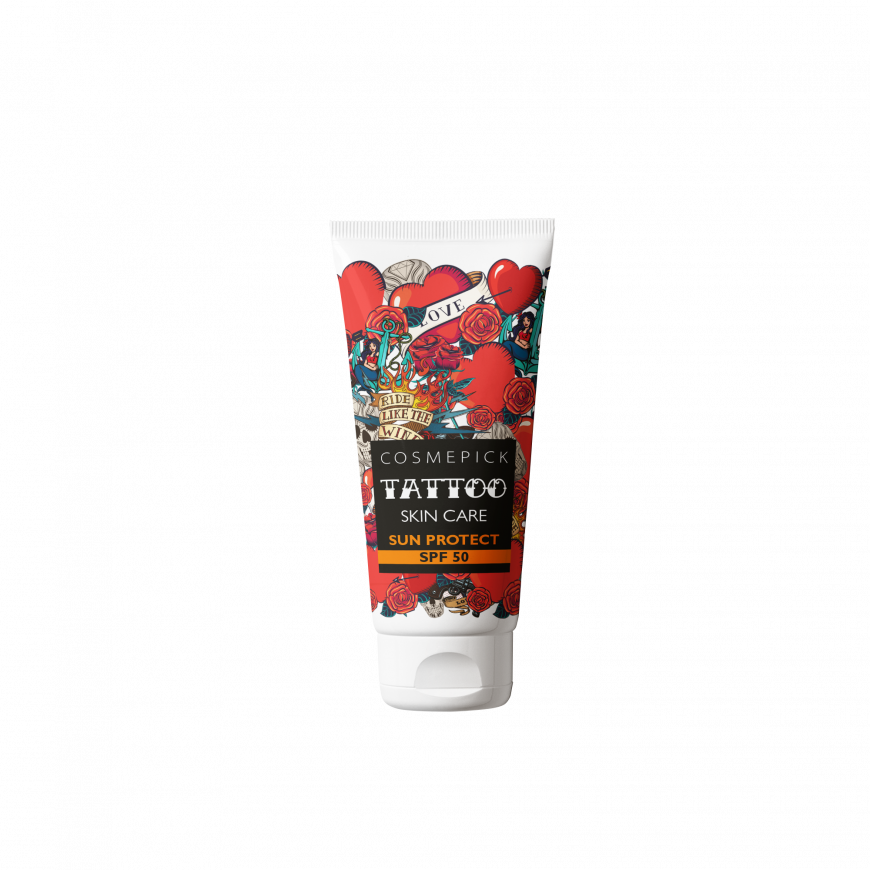 Захисний крем SPF 50 Sun Protect SPF 50 Cosmepick Tatoo, 50 ml