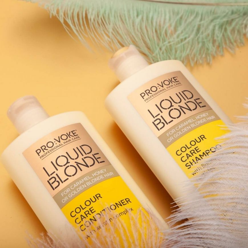 Шампунь для догляду за волоссям теплих відтінків блонд PRO: VOKE Liquid Blonde Colour Care Shampoo