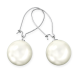 Сережки з великими білими перлами
