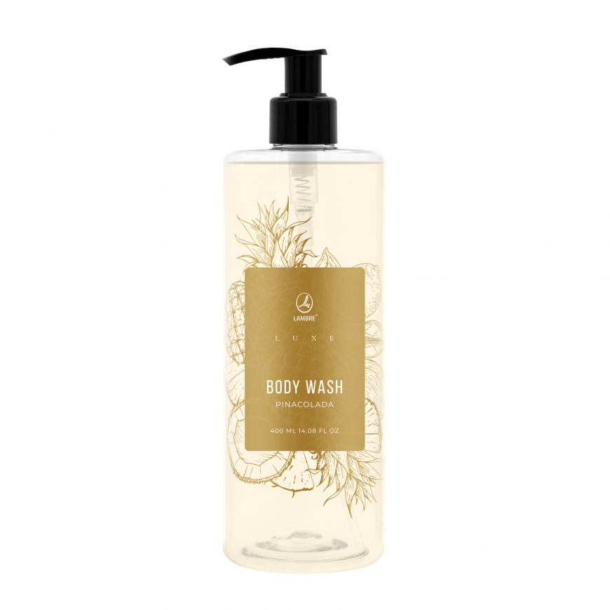 Гель для душу з ароматом піна колади  LUXE BODY WASH PINAСOLADA LAMBRE®400 ml