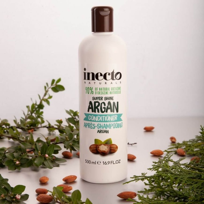 Набор увлажняющий шампунь + кондиционер для блеска волос с аргановым маслом Inecto Naturals Argan Shampoo + Conditioner